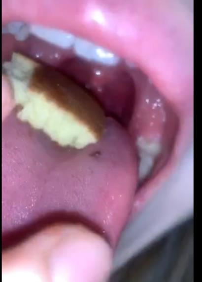 Chinese girl open mouth vore bread