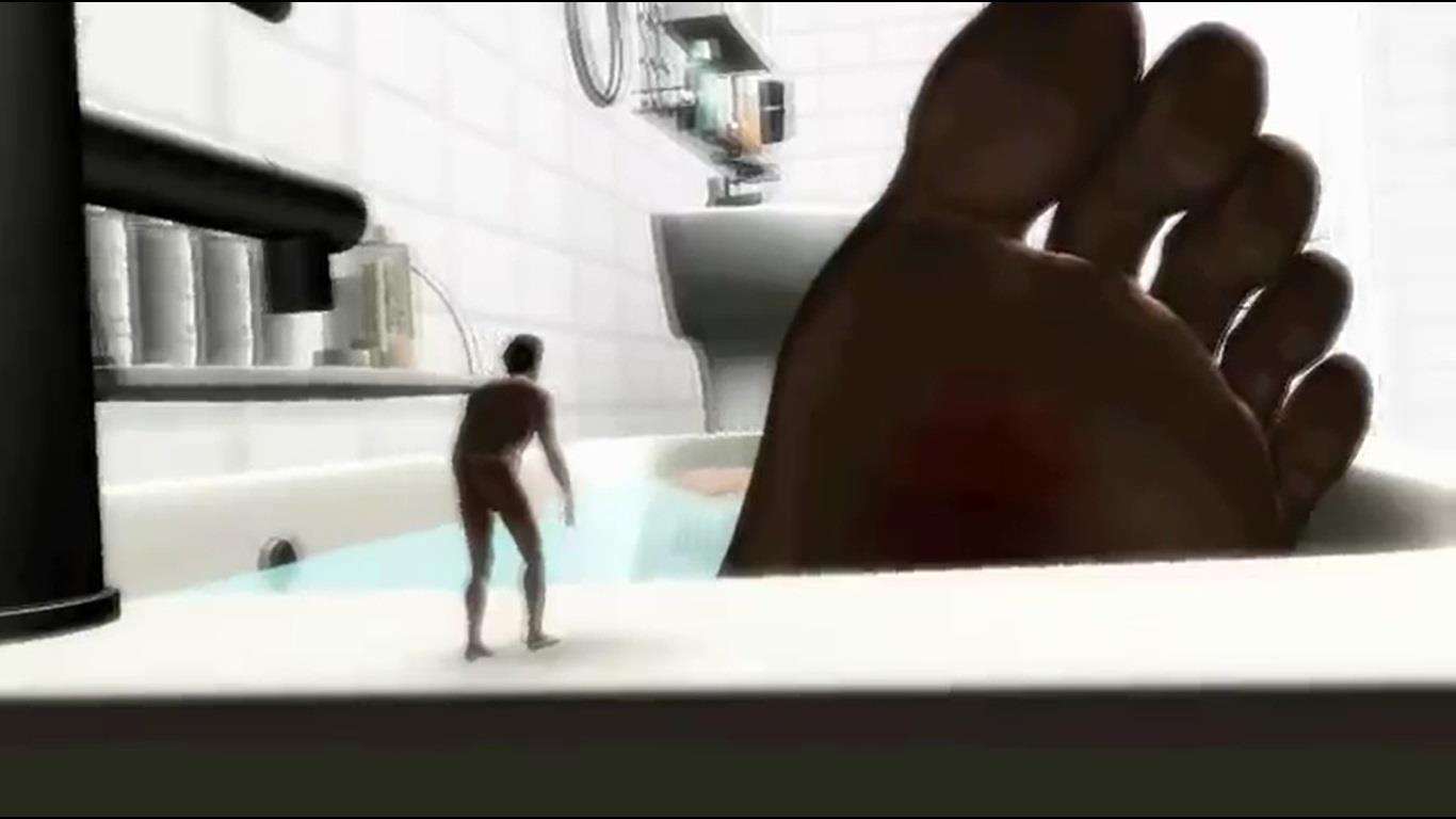 Shrunken Men In The Bath room