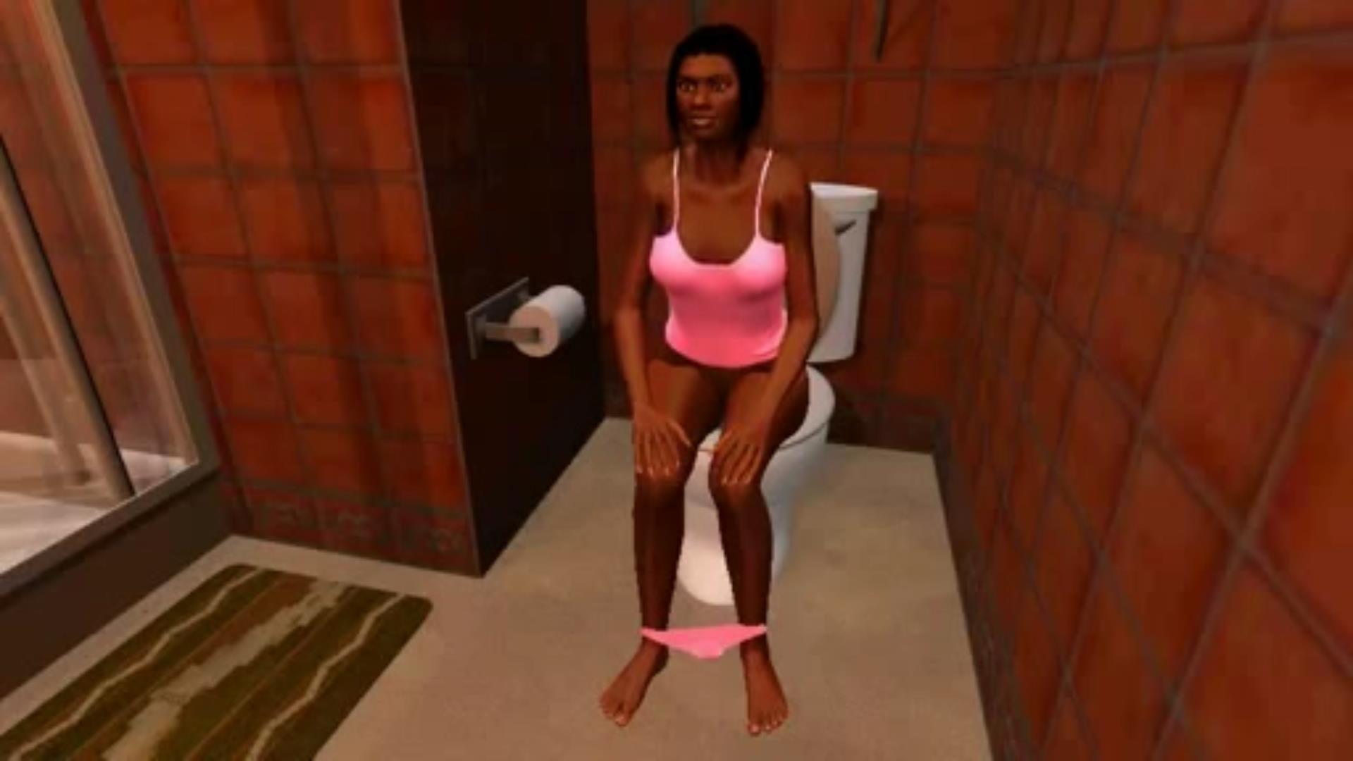 Shrunken worthless man down her toilet he gose