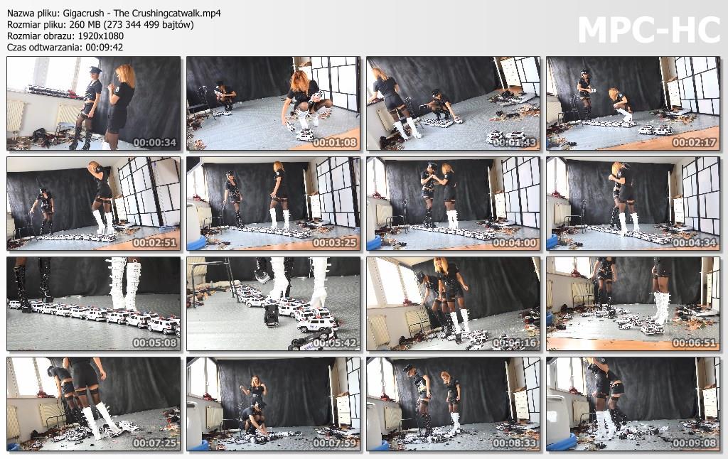 Lady olga & lady kat in gigacrush - the crushingcatwalk