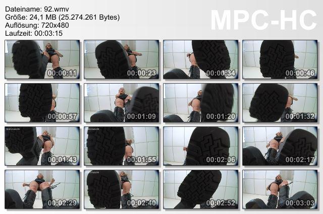 Girl in boots crushing POV