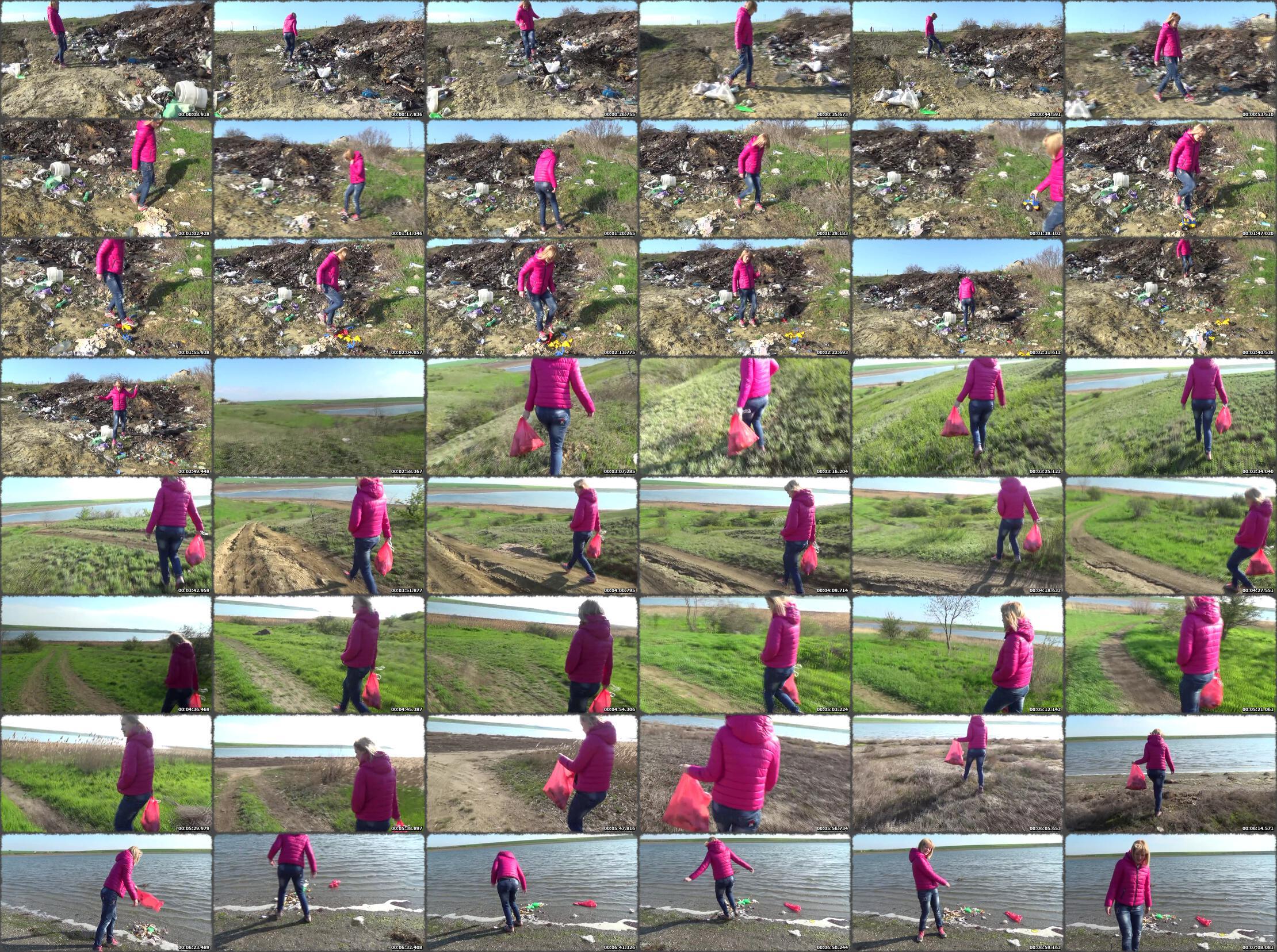 Natali littering crushing and polluting the lake