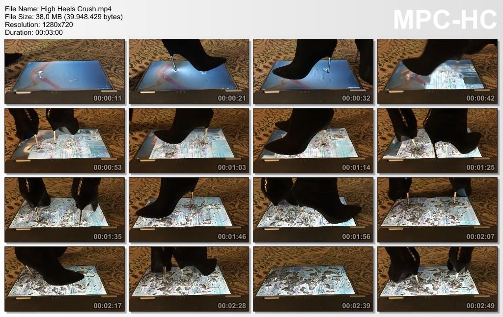 High heel display crush