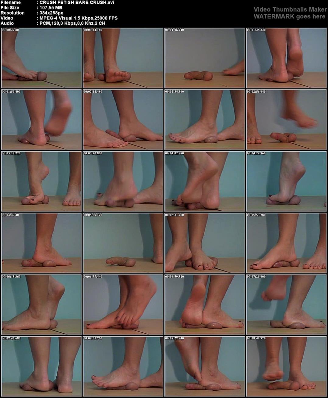 Crush fetish bare crush