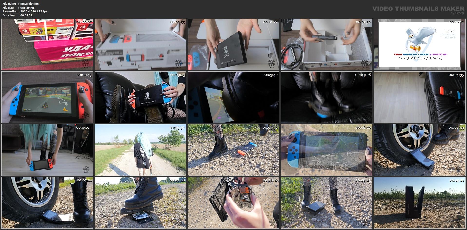 Helga li crushes a nintendo switch