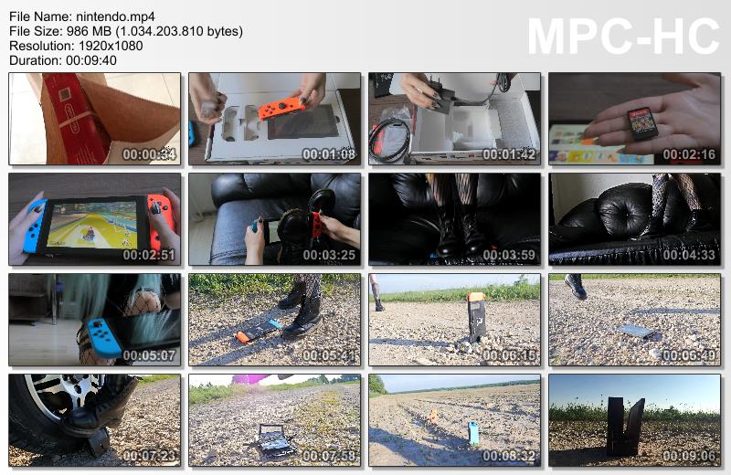 Helga-li crushes a nintendo switch