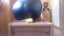 Butt crush in leater banana