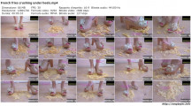 French fries crushing under heels