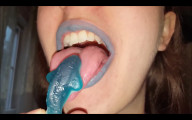 Alandra swallows gummy sharks and you